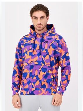Nike Purple Orange Blue Camo Hoodie